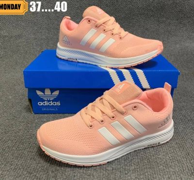 รองเท้าผ้าใบaddidas สีโอรส/ขาว ไซส์ 37-40💨💘 รองเท้าผ้าใบอาดิดาส #รองเท้าผ้าใบผู้ชาย #รองเท้าผ้าใบผู้หญิง #รองเท้าลำรอง #รองเท้า"