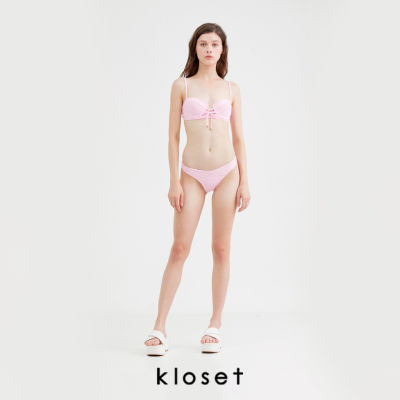 Kloset (KK22-SW002) TIE FRONT BIKINI Set ชุดว่ายน้ำ บีกีนี่ ชุดว่ายน้ำผู้หญิง