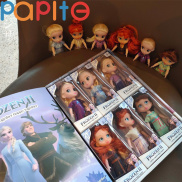 PAPITE Froze n Anna and Elsa Princess Dolls Set 6 Pcs 6inch 1box Dolls