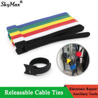 10/30/50/100pcs Releasable สายผูกพลาสติกยึดสายผูกแบบใช้ซ้ำได้สายรัดไนลอนห่อ Zip Bundle ผ้าพันคอ Tie-Yrrey