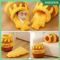 Aimishion เบาะนอนน้องแมวสำหรับสุนัขที่นอนสัตว์เลี้ยงในร่ม,เบาะนอนน้องแมวเตียงสัตว์เลี้ยงแมวน่ารักอบอุ่นนุ่มสามารถซักได้