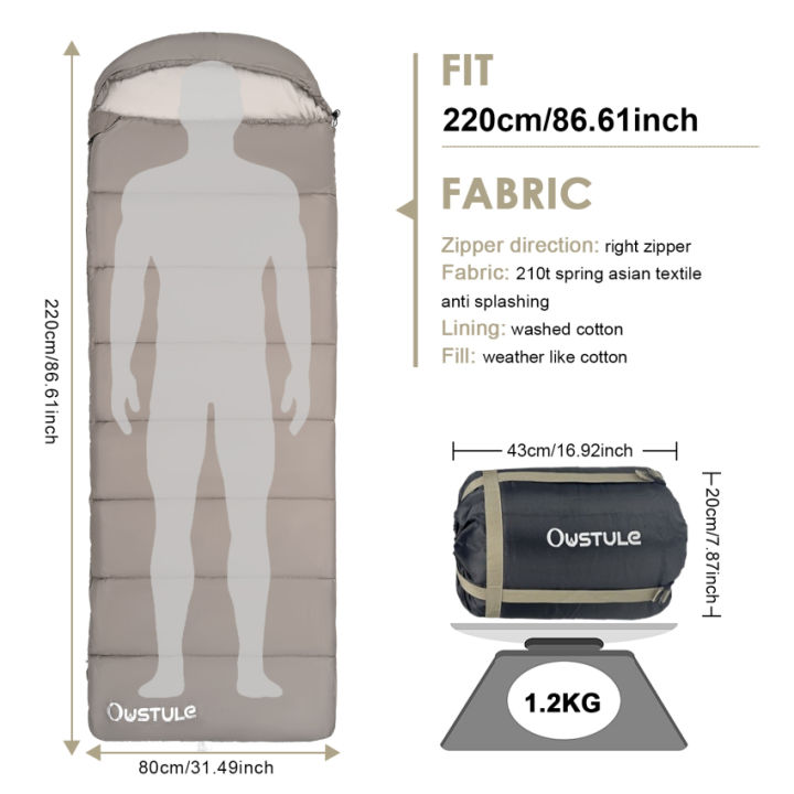 ถุงนอนสำหรับผู้ใหญ่ขนาดใหญ่และสูงถุงนอนถุงนอนที่อบอุ่นเดี่ยวกว้างขนาดใหญ่3-4ฤดูขนาดใหญ่กันน้ำน้ำหนักเบาสำหรับตั้งแคมป์เดินป่าแบกเป้กลางแจ้งพร้อมกระเป๋าสุญญากาศ