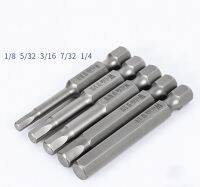 【cw】 1Pcs 1/4 1/8 3/16 3/32 5/32 7/32 Screwdriver Bits 1/4 quot;(6.35mm) Shank Diameter Magnetic S2 Wrench Length 50mm