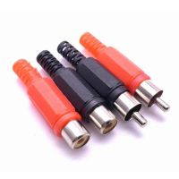 ；【‘； RCA Plastic Male Female Jack Connector Adapter Solder Audio Video AV Plug Handle Plugs Channel Dual Welding Tool DIY