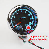 Dragon Gauge 3.75 Inch 95mm Car Gauge Tachometer Meter 12V 7 LED Colors Adjustable 0-8000 RPM Chrome Shell