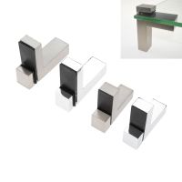 1Pc Adjustable Glass Clamp Solid Metal Wood/Glass Shelf Bracket Wall Mount Shelf Clamp Clip Furniture Hardware Fittings