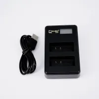 เครื่องชาร์จ DUAL LCD USB CHARGER CANON LP-E10 พร้อมจอแสดงผลแบตเตอรี่ (1290)