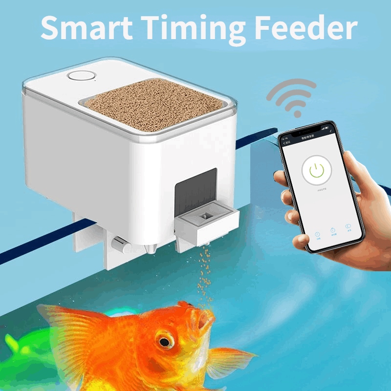 ☃◇✜ Automatic Aquarium Fish Tank Feeder Timing/Wifi Wireless Smart Phone  App Intelligent Speaker Voice Remote Control Fish Feeding 100ml