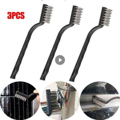 Stainless Steel Wire Brush Gas Stove Cleaning Brush Household Kitchen Stove Cleaning Gap Brush Mini Degreasing Derusting Tools