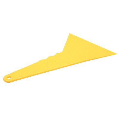 Plastic Yellow Auto Car Window Sticker Film Scraper Squeegee Cleaning Tool