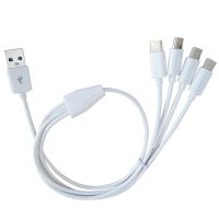 สายชาร์จ USB C Multi 4-In-1สายชาร์จพร้อมตัวเชื่อมต่อ Type C อะแดปเตอร์ชาร์จอเนกประสงค์สำหรับโทรศัพท์แท็บเล็ต