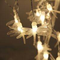 ZZOOI Bright 5M 20leds Dragonfly/Butterfly/Dandelion Christmas Led String Fairy light Peach Indoor Outdoor Garden Tree Decoration