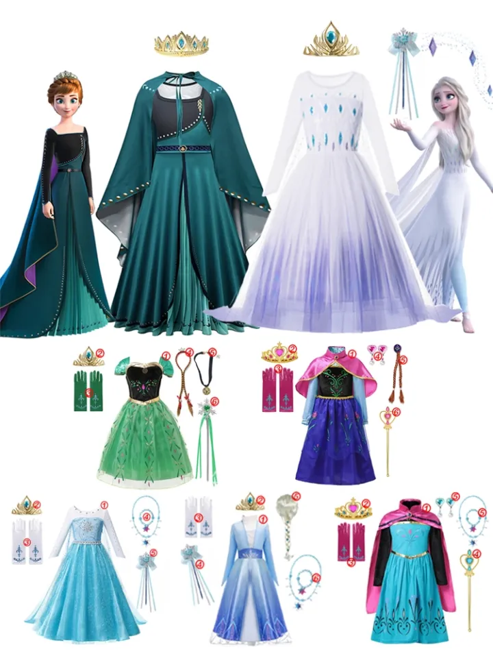 Váy Cosplay Trẻ Em Elsa Anna Frozen Váy Đầm Anna Elsa Cho Bé Gái - Disney -  Aliexpress | Lazada.Vn