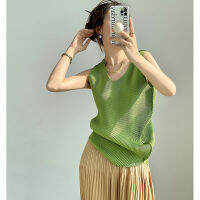 Spot Japanese の 宅 ~ High -End Main Line Fish Scale Asymmetric Design Is Thin, Simple, Simple Sleeve Vest, Female