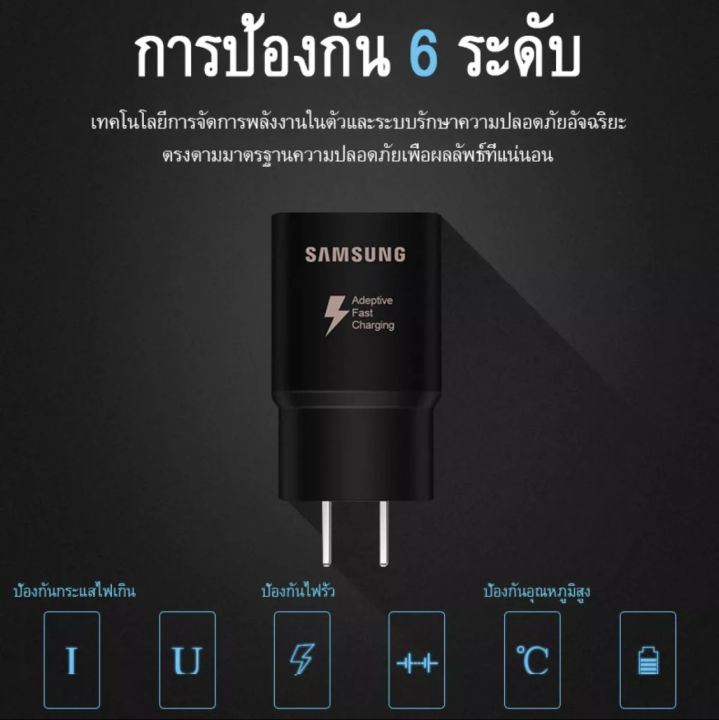 ชุดชาร์จเร็ว-sumsung-สายชาร์จด่วนซัมซุง-type-c-และหัวชาร์จซัมซุง-fast-charging-ของแท้-สายยาว-1-เมตร-รองรับรุ่นs8-s9-s10-note8-note9