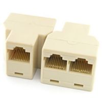 【cw】 45 Splitter Adatper Ethernet Network RJ45 Cable CAT5 CAT6 LAN 8P8C Plug for Laptop ！