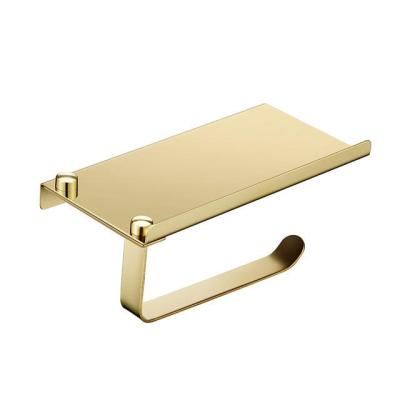 Paper Holders Polished Chrome Gold Silver Black Bathroom Toilet Holder Tissue Hanger Stainless Steel Wall Mount Holder For Phone