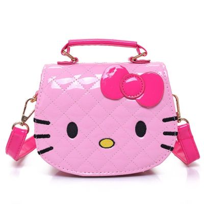 👜ใหม่ Hello Kitty กระเป๋าสะพายพาดลำตัวแฟชั่นการ์ตูนกันน้ำน่ารักกระเป๋าถือเด็กอนุบาล5สีอินเทรนด์กระเป๋าอนิเมะเด็กของขวัญ