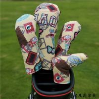 Lovely colour hemp material thickening GOLF rod set of set of cue case head cap set of GOLF rod head wood pole