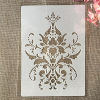 ☈ A4 29cm Flower Totem DIY Layering Stencils Wall Painting Scrapbook Coloring Embossing Album Decorative Template