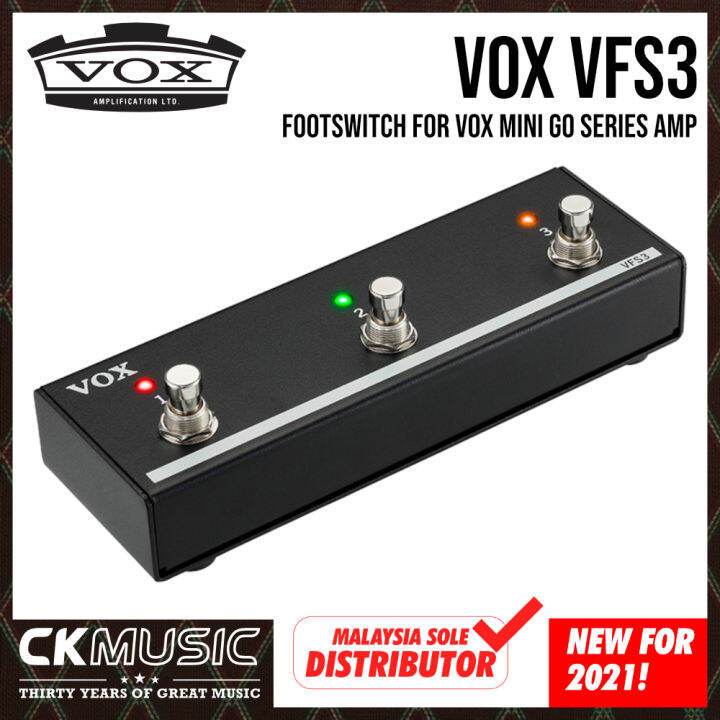 Vox Mini Go 50 Vox VFS3 3-Button Footswitch For Mini Go Amps (10