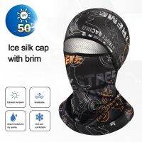 Summer Cool Balaclava Ice Silk Cycling Cap Sun UV Protection Sports Face Cover Headwear Bike Motorcycle Mens Hats Cycling Caps