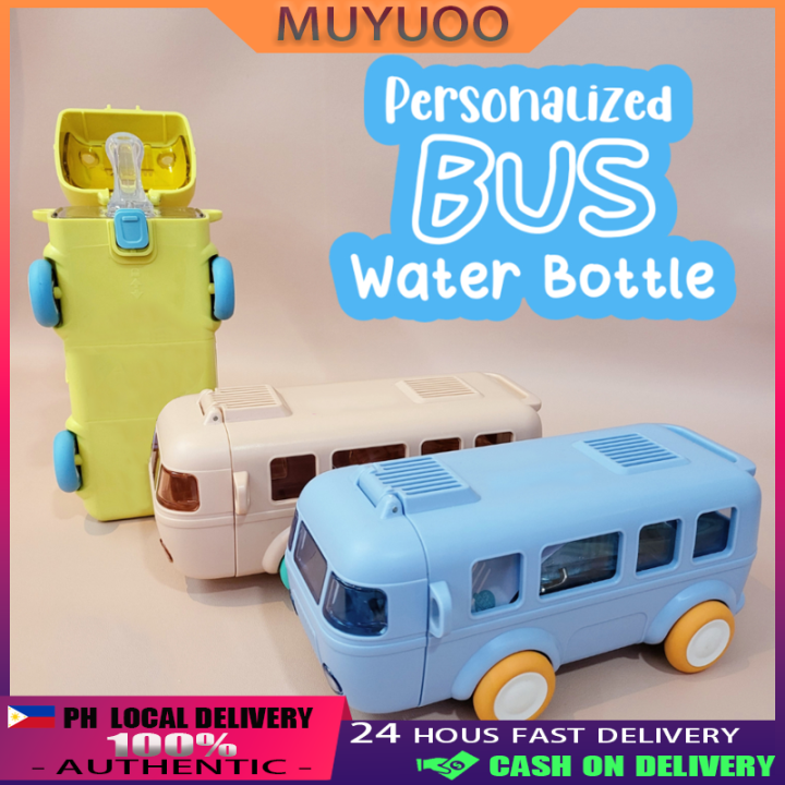 Bus Water Bottle for Kids, Drinking Water Bottle, Portable
