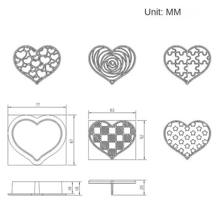 livehom-amp-แบบใหม่รูปหัวใจแม่พิมพ์บิสกิตสร้างสรรค์ที่ตัดคุกกี้แม่พิมพ์คุกกี้ซิลิโคนหลายรูปร่างฉนวนกันความร้อนสูงครัวถาดอบขนมพิมพ์สำหรับขนมอบขนมปิ้ง-diy