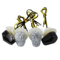 ♦♘"ไฟหลอดไฟ LED ไฟกระพริบเครื่องบ่งบอกสัญญาณไฟเลี้ยว1คู่สำหรับ Yamaha YZF R1 R6 R6S R3 R6S FZ1 FZ6 FZ8กรอบ XJ6 MT03 FZ09