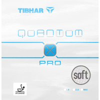 ยางปิงปอง TIBHAR QUANTUM X PRO SOFT BLUE ยางสีฟ้า ฟองน้ำ MAX