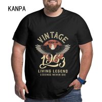 Vintage 1963 Living Legend Mens T Shirt Cotton Tshirt Loose Tees Fathers
