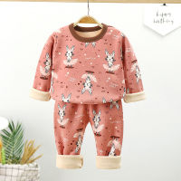 Children Pyjamas Winter Kids Clothing Sets WarmFleece Pajamas For Boys Thicken Dinosaur GirlsSleepwear Baby Thermal Underwear