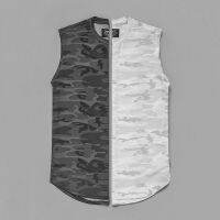 Sleeveless Sport T Shirt Men Fitness Tops Mesh Camo Running Tshirt Gym Shirt Quick Dry Sports T-Shirt