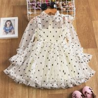 Cute Girls Dress New Autumn Girl Dresses Fancy Flower Princess Dress Toddler Tutu Baby Kid Birthday Tulle Cloth Casual Wear 3 8Y  by Hs2023