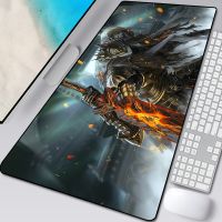 XXL Anime Dark Soul Landscape Pattern Large Gaming Desk Pad Anime Mouse HD Print Computer Gamer Locking Edge Mouse Mats