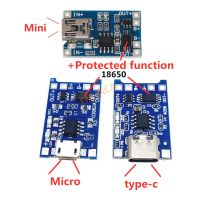 1-5 ชิ้น Micro Mini Type-c USB 5V 1A 18650 TP4056 ลิเธียมแบตเตอรี่ชาร์จโมดูลชาร์จบอร์ดชาร์จพร้อมการป้องกันฟังก์ชั่นคู่