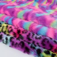 Rainbow Leopard Polyester Cotton Sewing Quilting Fabrics Needlework Material DIY Handmade Cloth Handmade Sewing Exercise Bands