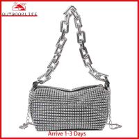 [Arrive 1-3 Days]Fashion Womens Bag Rhinestones Shoulder Crossbody Bag Shiny Diamond Female Dinner Handbag