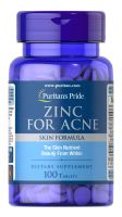 Puritans Pride Zinc for Acne 100 Tablets