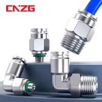 PC 304 Stainless Steel External Male Thread Pneumatic Quick Coupling 1/8" 1/4" 3/8" 1/2" BSP Trachea Hose Pipe Connector Pipe Fittings Accessories