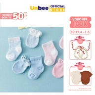Set Bao Tay, Bao Chân Cho Bé Sơ Sinh Chất Len Lưới ,Cotton Thoáng Mát Từ 0-3 Tháng - Unbee Kids thumbnail