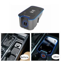 15W Car Wireless Charging Board For Volvo XC60 S60 V60 XC90 S90 V90 2015-2020 Cigarette Lighter Mobile Phone Fast Charger 12V