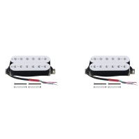 2X Electric Guitar Humbucker Pickups Bridge Alnico V Pickup White