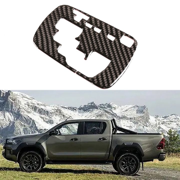 for-toyota-hilux-2015-2021-carbon-fiber-car-gear-shift-panel-cover-trim-car-styling-car-interior