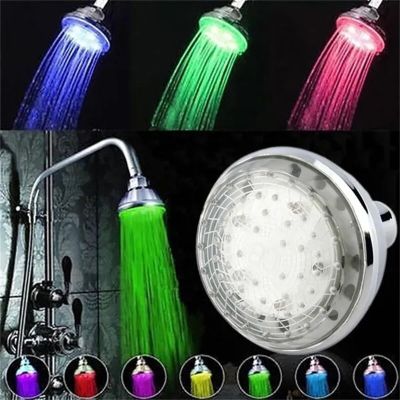 1/3 Spray Modes Romantic LED Handheld Shower Head Automatic Color Changing 360 Degree Rotatable Shower Head Bathroom Accessories Showerheads