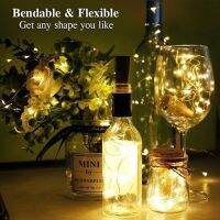 New Upgrade 200cm 20LED Fairy Lights Wine Bottle with Cork String Lights for Wedding Christmas New Year Holiday Decoration