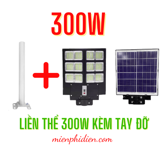 Đèn đường liền thể 300w hai cánh năng lượng mặt trời pin 20.000mah - ảnh sản phẩm 9