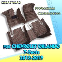 RHD Car Floor Mats For Chevrolet Orlando Seven Seats 2018 2019 Custom Auto Foot Pads Automobile Carpet Cover Interior Accessories