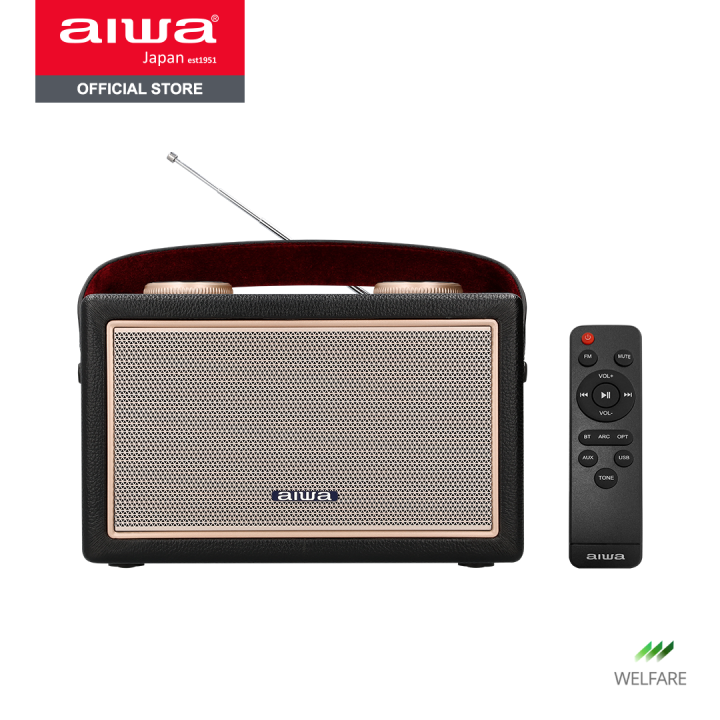 ผ่อน-0-aiwa-retro-robot-bluetooth-speaker-ลำโพงบลูทูธพกพา-fm-radio