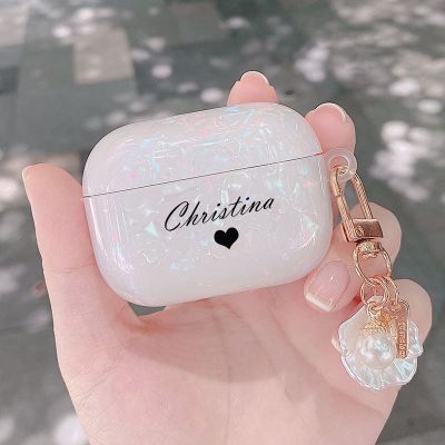 【CC】 Personalized Letters Pendant Soft Airpods 1 2 3 Custom Name Logo Earphone